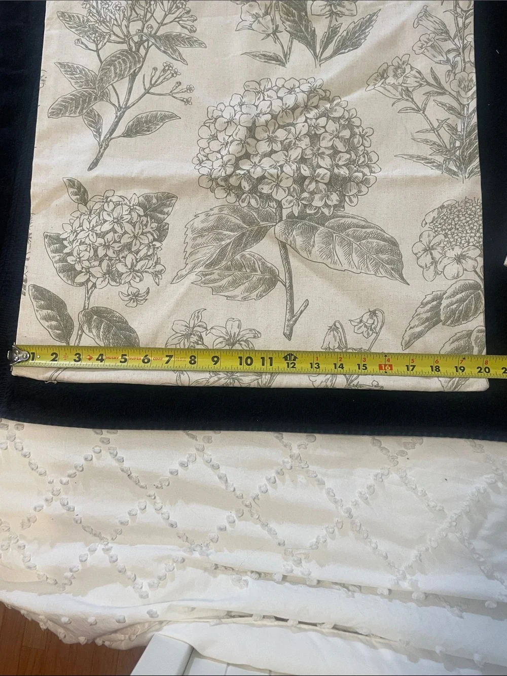 Set of 2 Decorative Floral Neutral Pillow Covers Sage Green Hydrangea Print new